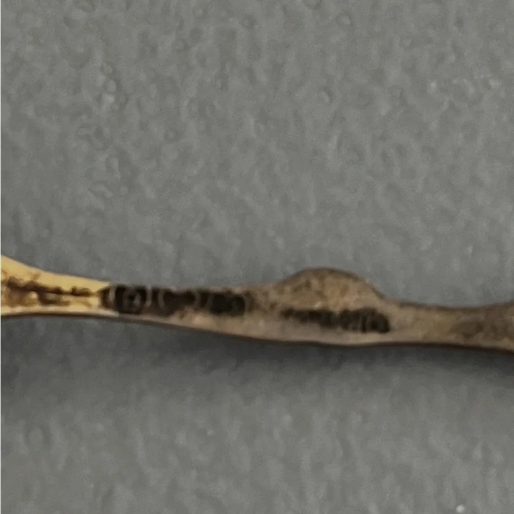 Antique Radisson Wisconsin Souvenir Spoon Floral Silverplate Grand Silver Co